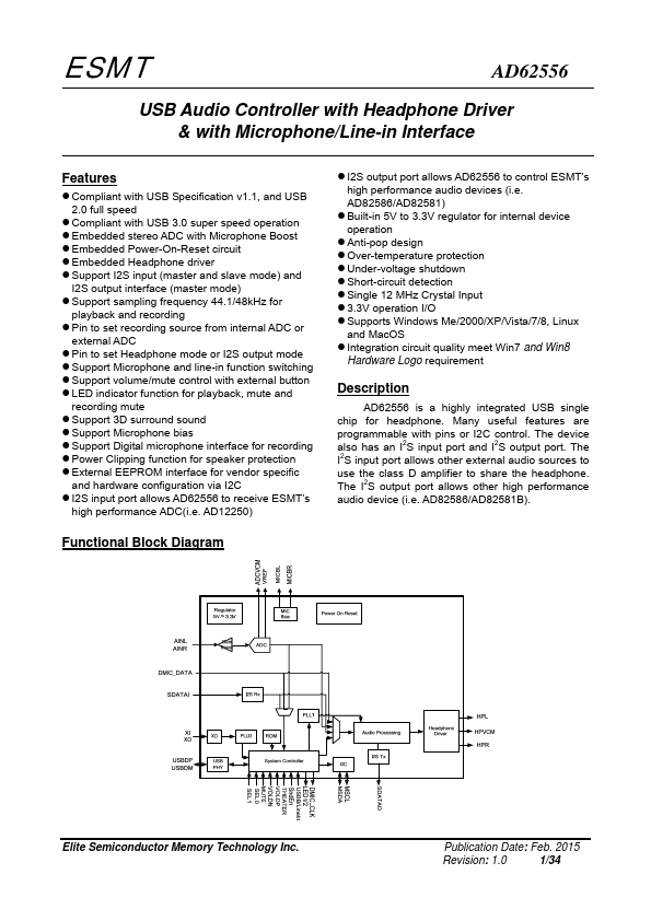 AD62556 Elite Semiconductor