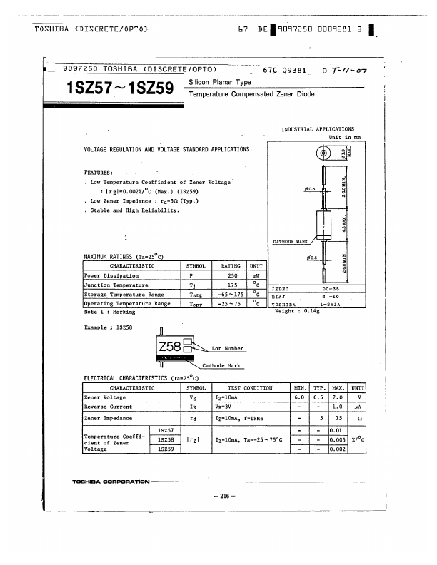 1SZ59 Toshiba Semiconductor