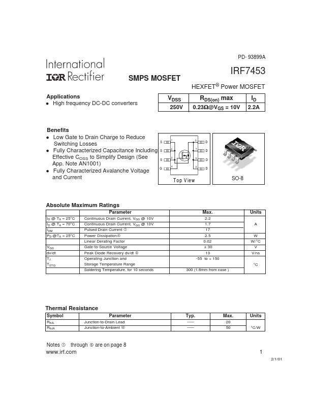 IRF7453 International Rectifier