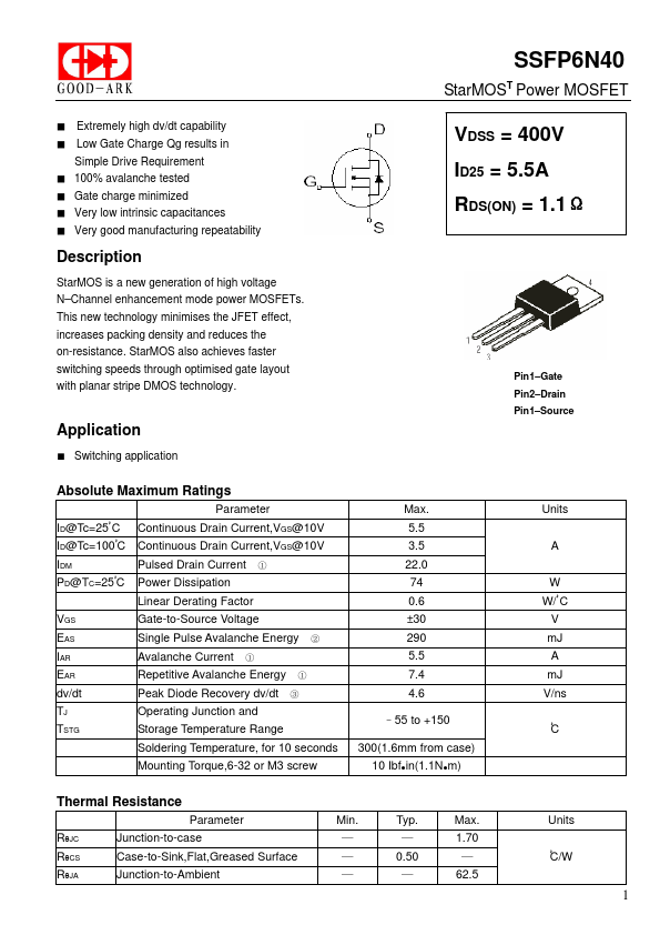 SSFP6N40