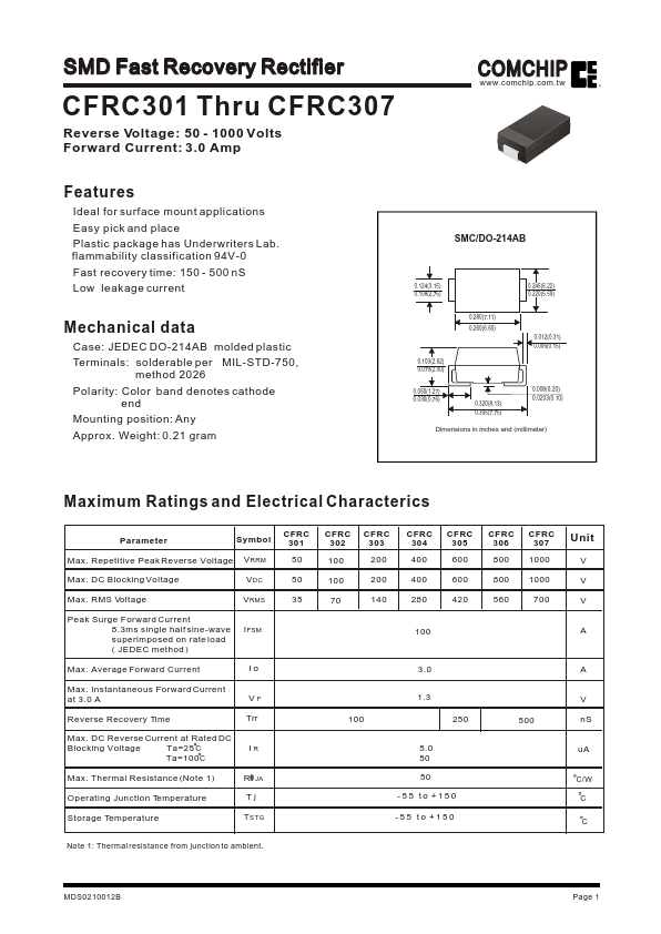 CFRC305 Comchip Technology