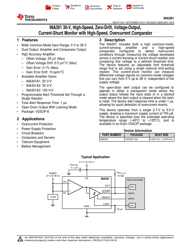 INA301 Texas Instruments