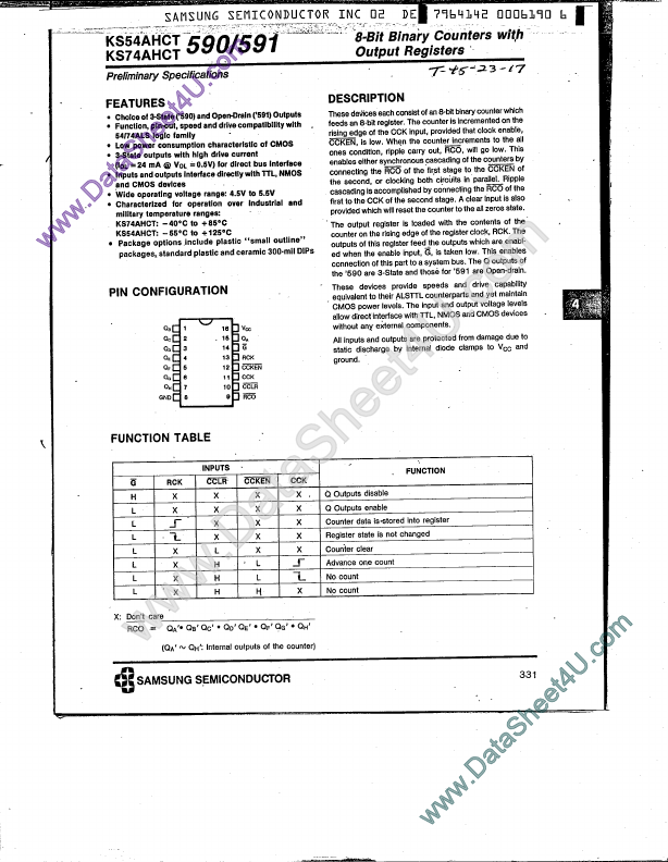 KS74AHCT591 Samsung Electronics