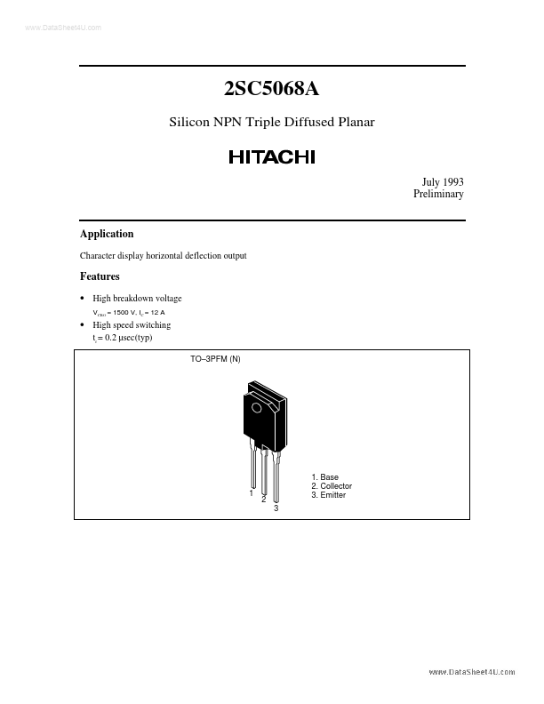 <?=2SC5068A?> डेटा पत्रक पीडीएफ