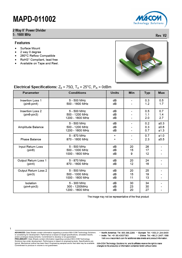 MAPD-011002 MA-COM