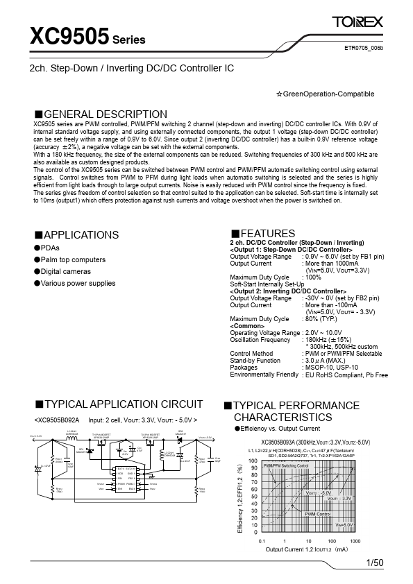 XC9505 Torex Semiconductor