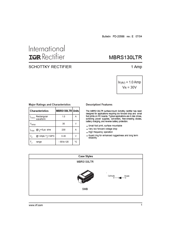 MBRS130L International Rectifier
