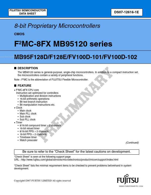 MB95F128E Fujitsu Media Devices