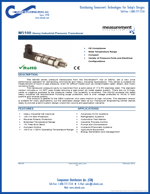 M5151-000004-03KPG Measurement Specialties