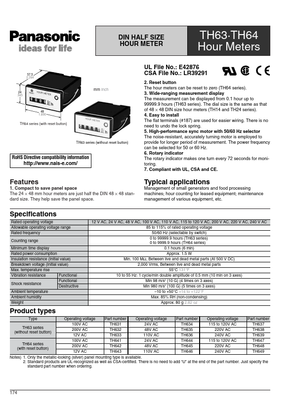 TH649 Panasonic