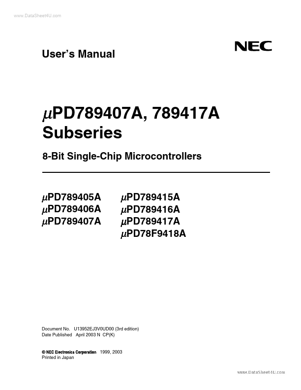 UPD78F9415A NEC