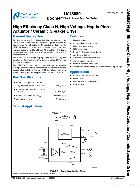 LM48580 National Semiconductor