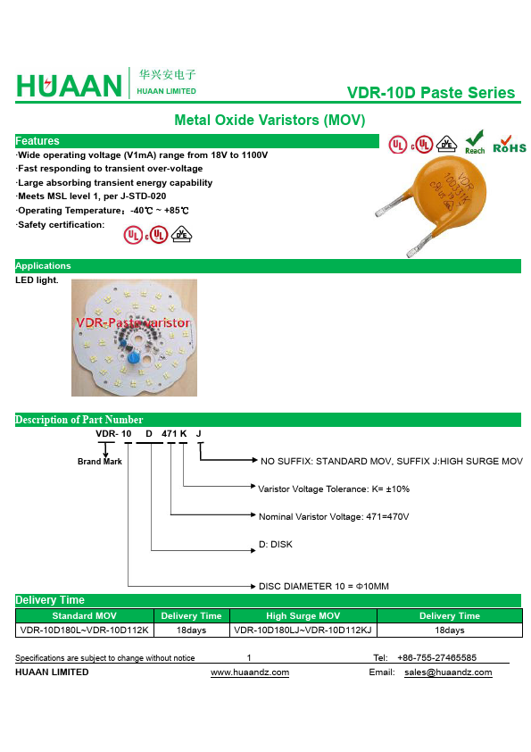 VDR-10D330K