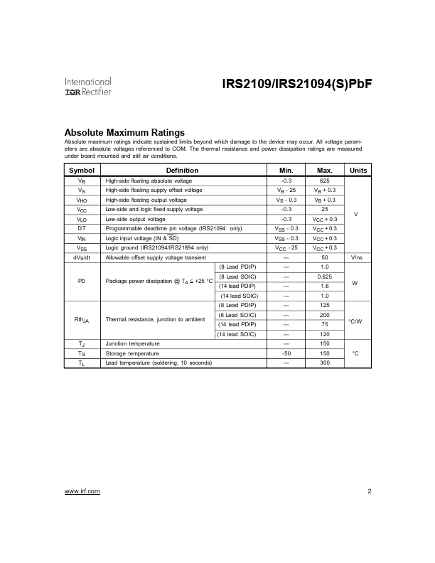 IRS2109SPBF