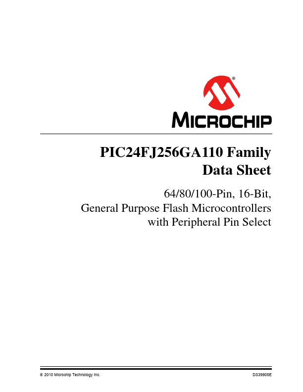 PIC24FJ128GA110 Microchip Technology