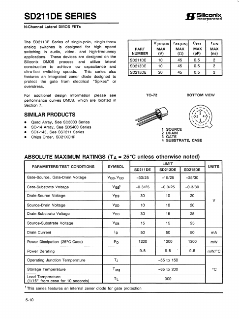 SD211DE Siliconix