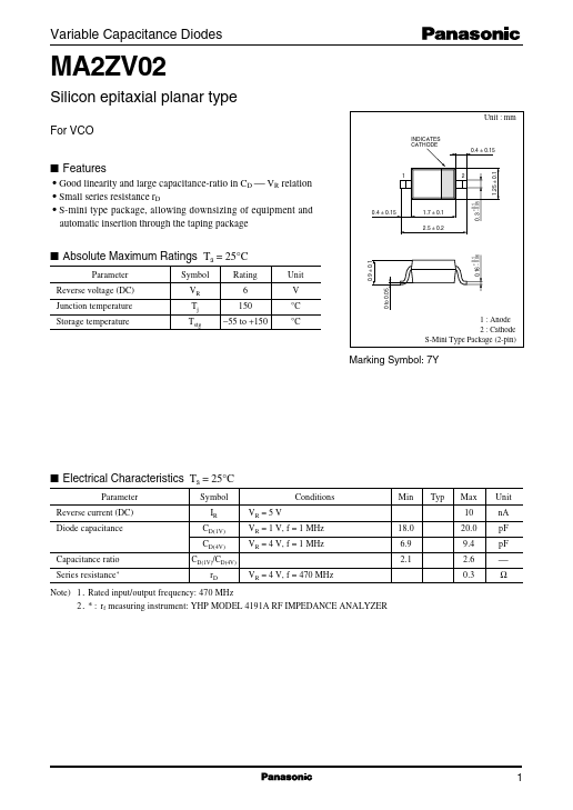 MA2ZV02 Panasonic