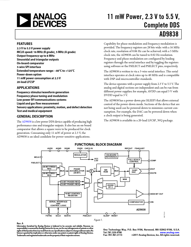 AD9838 Analog Devices