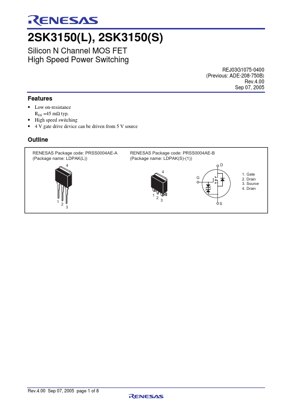 2SK3150L Renesas