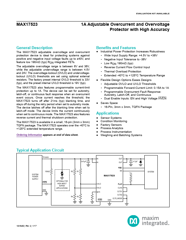 <?=MAX17523?> डेटा पत्रक पीडीएफ