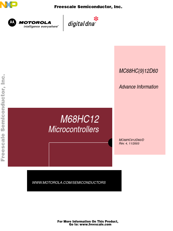 <?=M68HC12D60?> डेटा पत्रक पीडीएफ