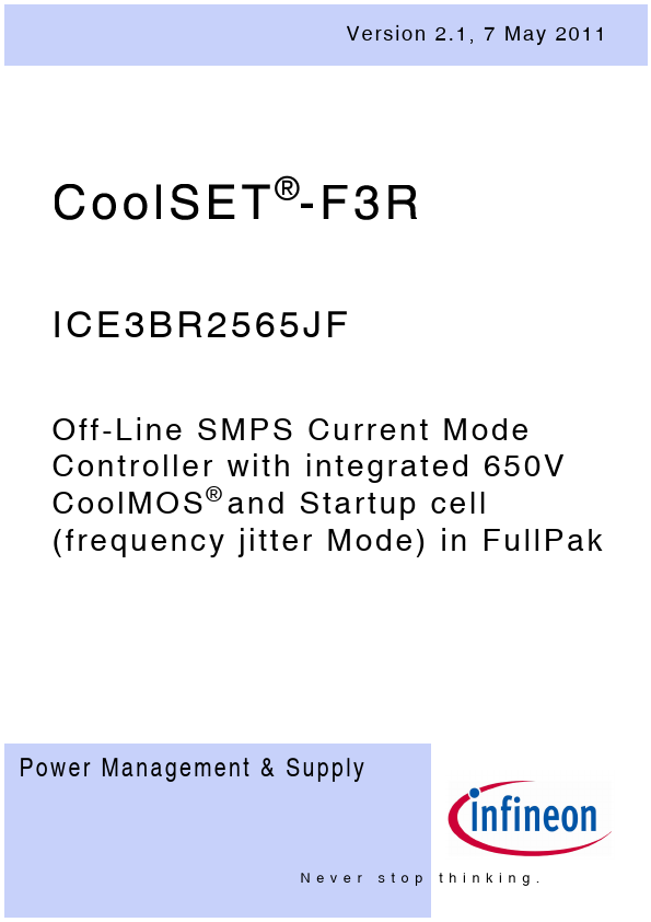 <?=ICE3BR2565JF?> डेटा पत्रक पीडीएफ