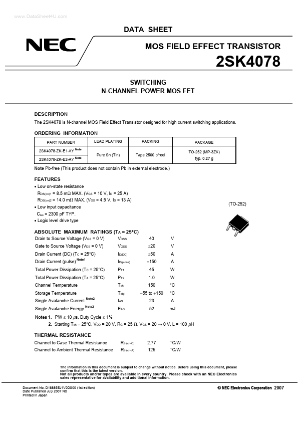 K4078 NEC