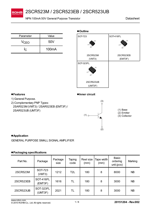 <?=2SCR523EB?> डेटा पत्रक पीडीएफ