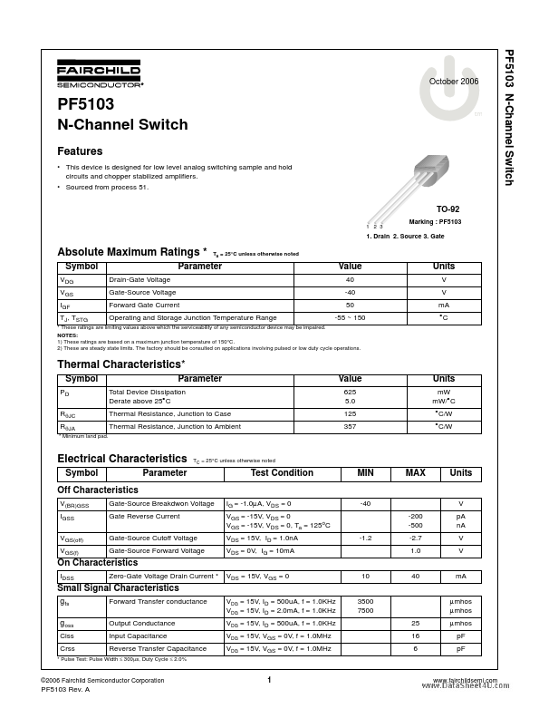 PF5103 Fairchild Semiconductor