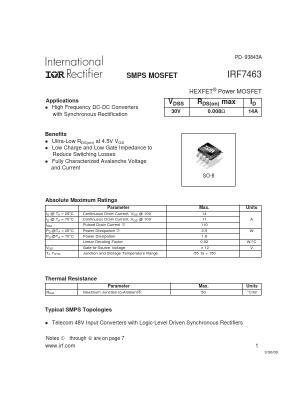 IRF7463 International Rectifier