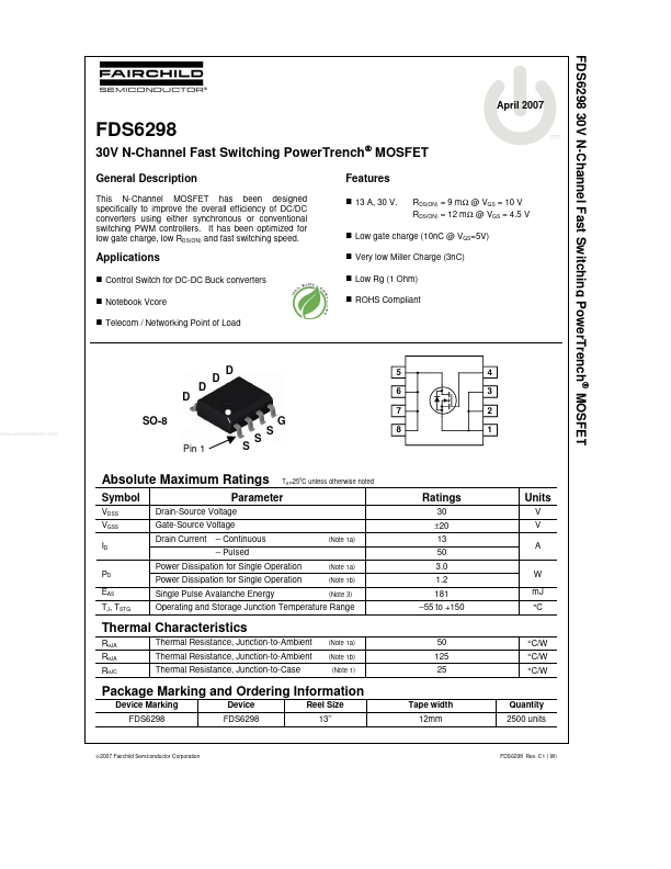 FDS6298 Fairchild Semiconductor