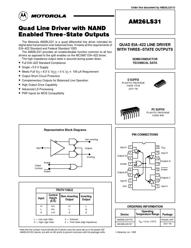 26LS31 Motorola Inc