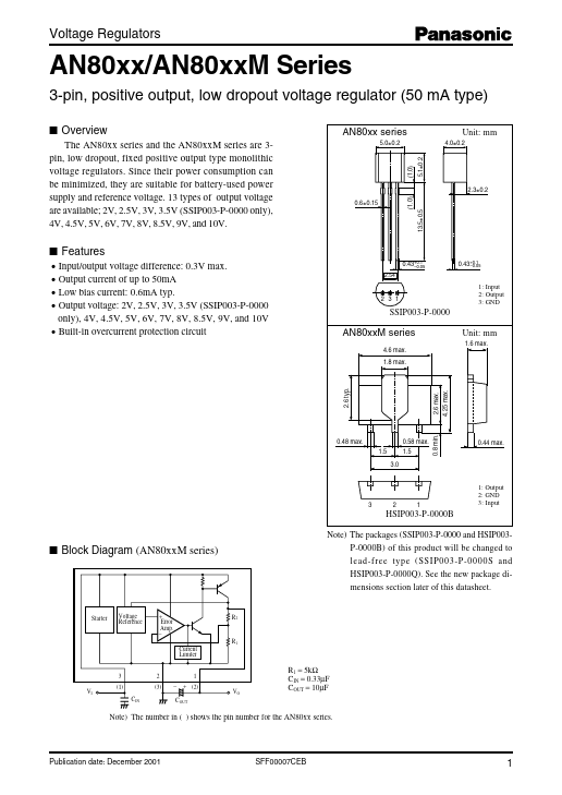 AN8009 Panasonic Semiconductor