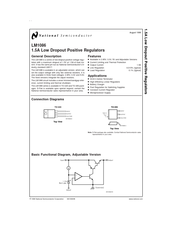 LM1086 National Semiconductor