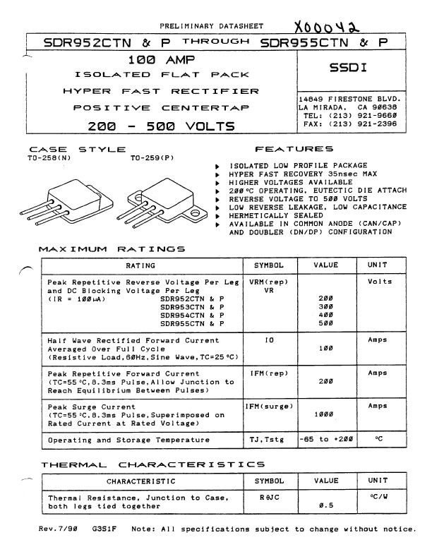 <?=SDR952CTP?> डेटा पत्रक पीडीएफ