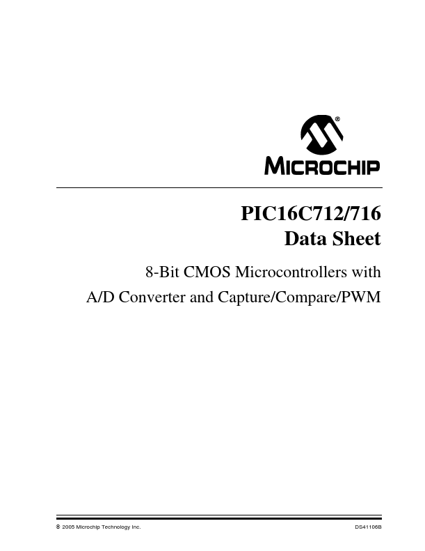 PIC16LC716 Microchip Technology