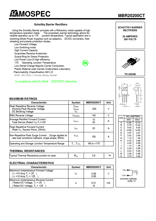 <?=MBR20200CT?> डेटा पत्रक पीडीएफ
