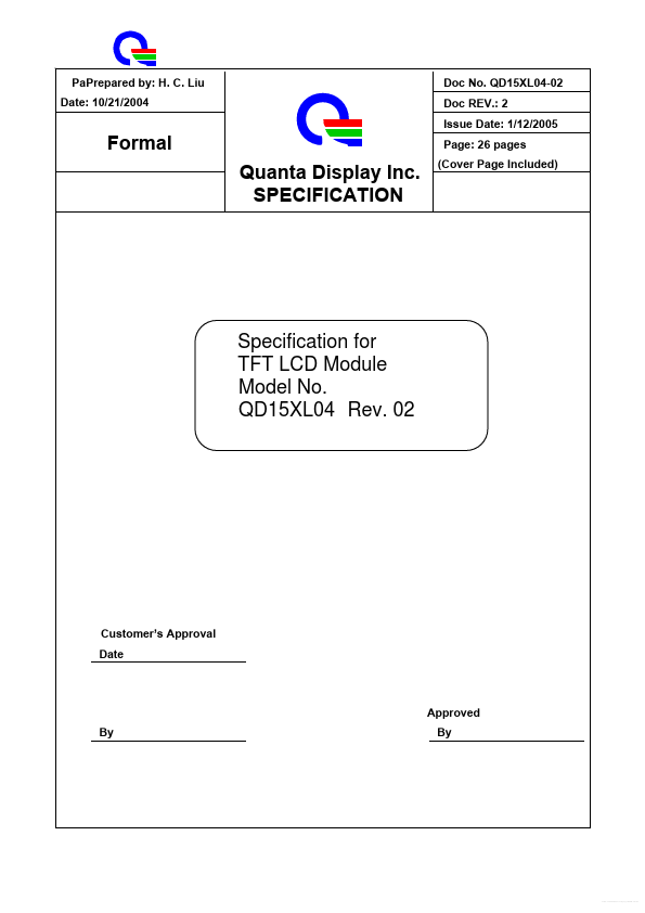 <?=QD15XL04?> डेटा पत्रक पीडीएफ