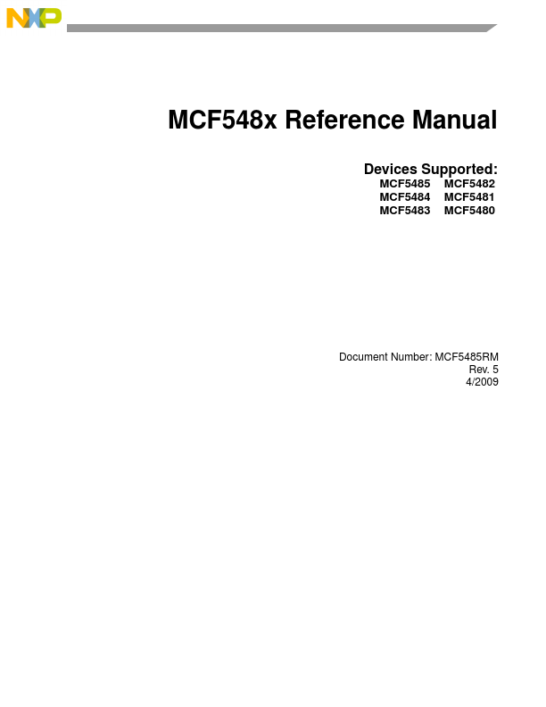 MCF5485 Freescale Semiconductor