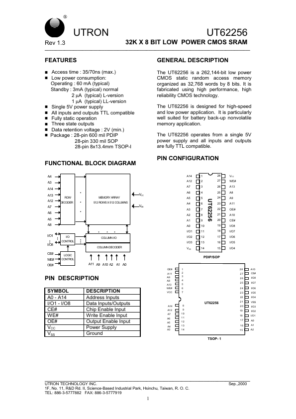 UT62256 ETC