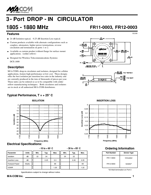 FR11-0003 Tyco Electronics
