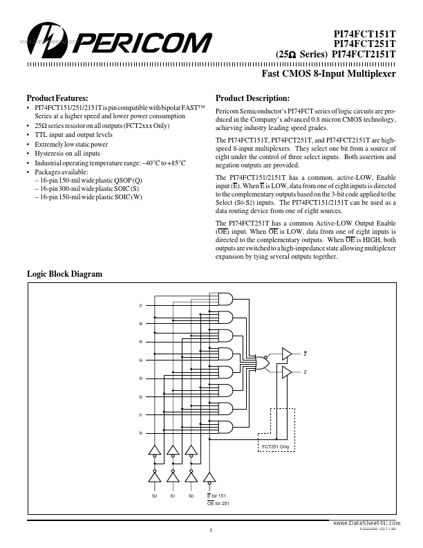 PI74FCT2151T