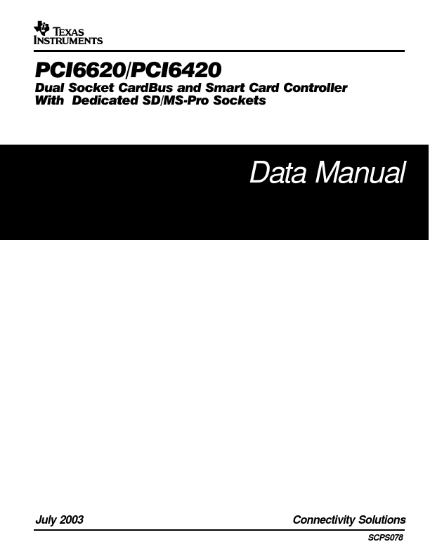 <?=PCI6620?> डेटा पत्रक पीडीएफ