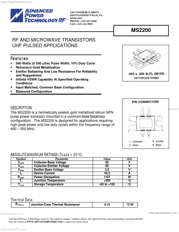 MS2200 Advanced Power Technology