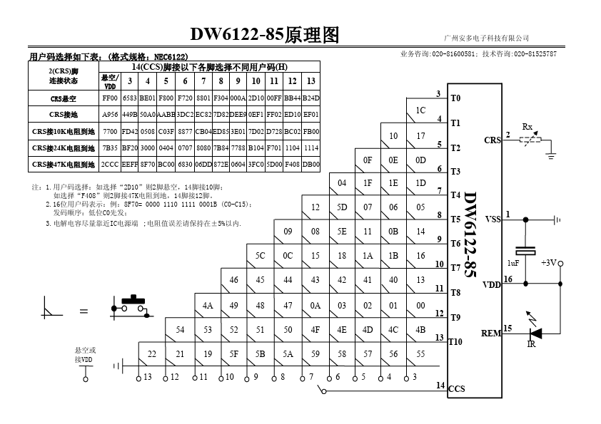 DW6122-85 Anguang Electronic