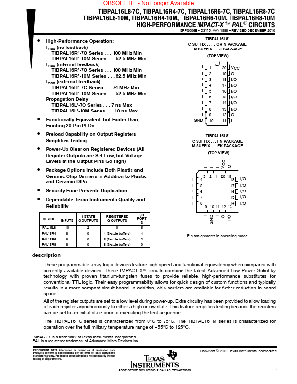 TIBPAL16L8-7C