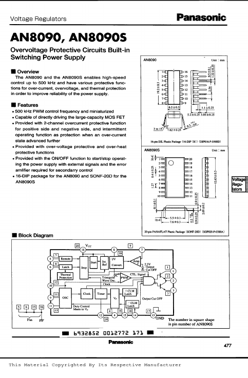 AN8090S Panasonic Semiconductor
