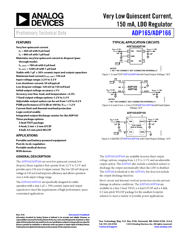 <?=ADP166?> डेटा पत्रक पीडीएफ