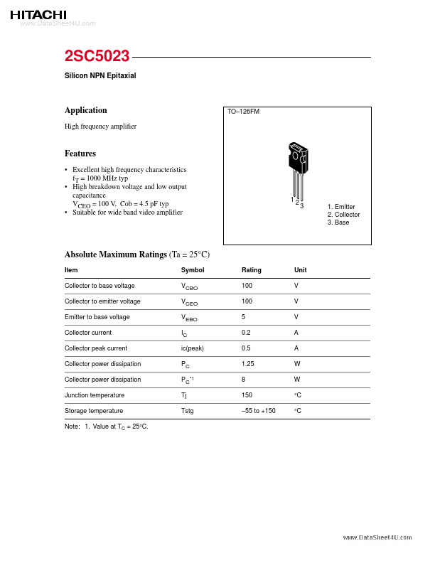 2SC5023 Hitachi Semiconductor