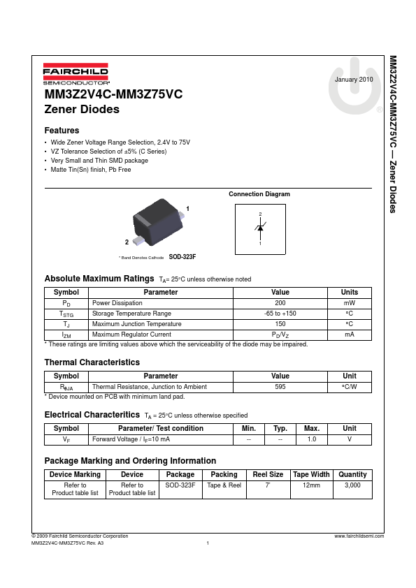 MM3Z4V3C Fairchild Semiconductor